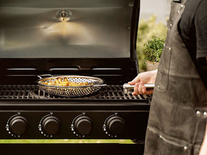 BBQ GRILLPANNE MED AVTAGBART HÅNDTAK 28 CM - 8