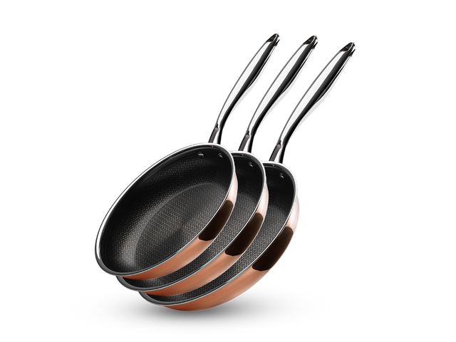 KOBBER HYBRID NON-STICK STEKEPANNESSETT - 3 DELER - 1