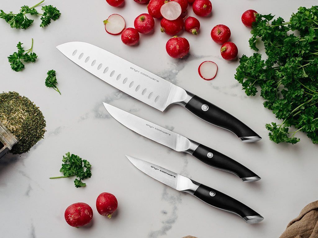 3-DELE SANTOKU-UNIVERSAL-ROT KNIVSETT - 4